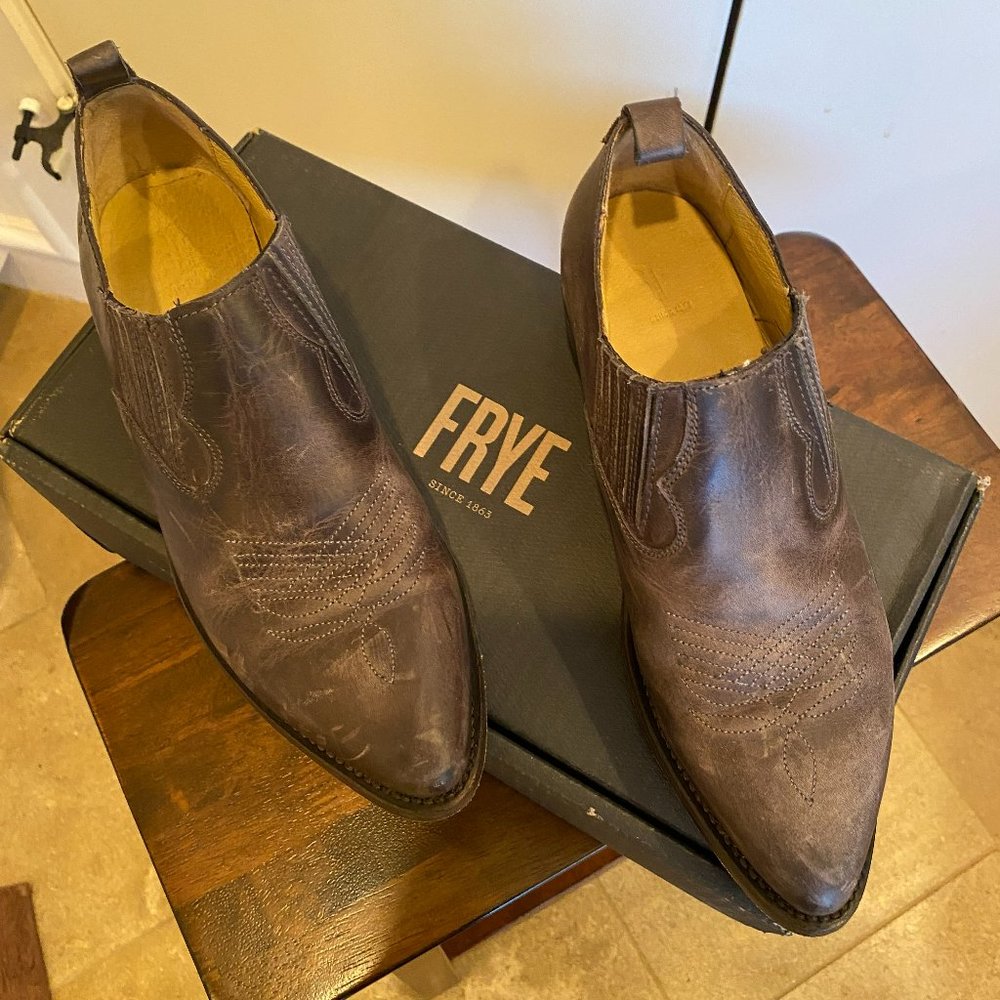 FRYE Billy Shootie Smoke Oiled Leather Women’s Western Boots 7.5 B